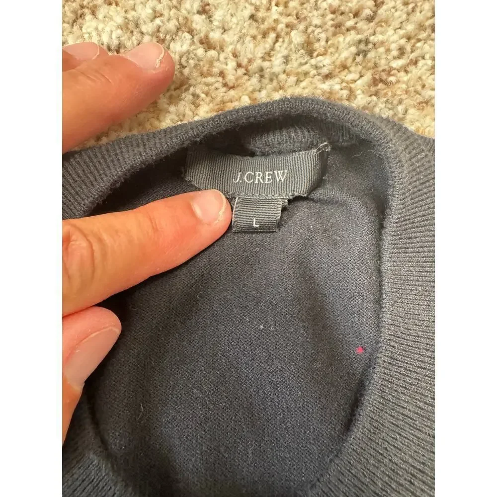 J. CREW Women's Black Cardigan Sweater, Size Large, Soft & Lightweight